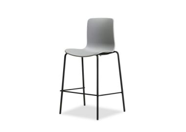 כסא בר פלסטיק בגוון אפור דגם KIRI