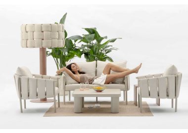 מערכת ישיבה יוקרתית מאלומיניום ובד דגם California