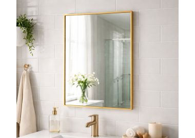 מראה מלבנית דגם ליאנה בגוון זהב 60X80 ס"מ