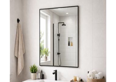 מראה מלבנית דגם ליאנה בגוון שחור 60X80 ס"מ