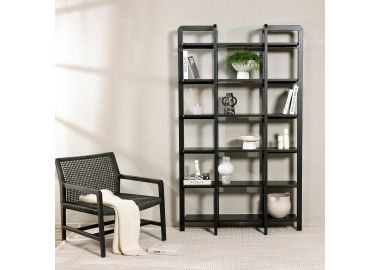 יחידת מדפים 120 ס"מ בגוון שחור דגם WEBBI