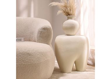 שולחן צד 40*43 ס"מ בגוון לבן דגם אנג'ל