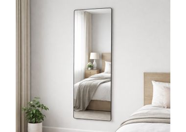 מראת קיר גבוה אורך 150 ס"מ בגוון שחור דגם 1900