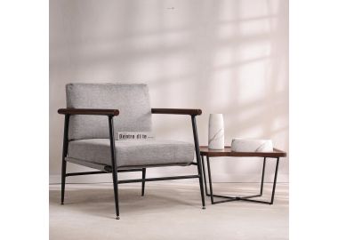 כורסא בד בגוון אפור בהיר דגם קליק