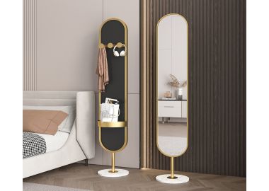 מראת גוף עומדת בגוון זהב משולב לבן דגם 3355