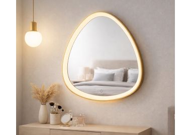 מראת קיר טיפה דגם ריביירה זהב  LED