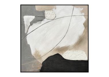ציור 100*100 ס"מ גוון שחור-לבן עננים דגם קלאוד2