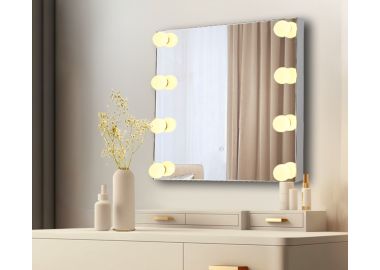 מראת איפור מלבנית דגם הוליווד מלבן רוחב 60 ס"מ