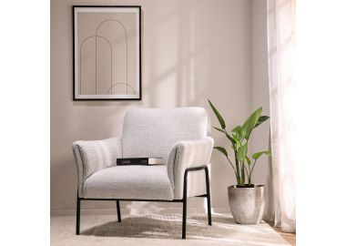 כורסא בד בגוון אפור דגם פיוז'ן