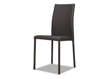 כסא אוכל דמוי עור בגוון שחור דגם איידול