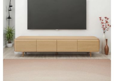 מזנון 220 ס"מ פורניר אלון גוון עץ טבעי דגם ספרינג