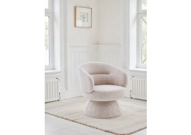 כורסא מסתובבת בגוון חום בהיר דגם אייר