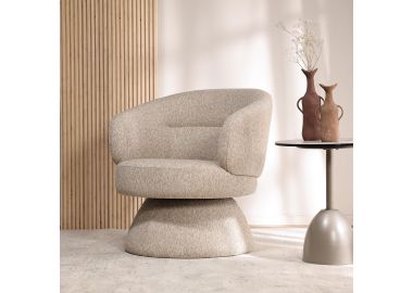 כורסא מסתובבת בגוון חום בהיר דגם אייר