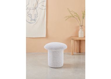 הדום בד עגול קוטר 43 ס"מ גוון חום בהיר דגם מאשי