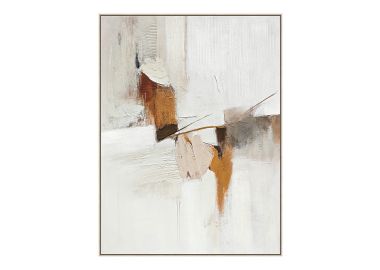 ציור 120*90 ס"מ גוון לבן חום דגם טאלין 1
