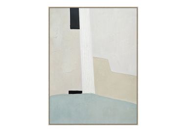 ציור 100*75 ס"מ גוון תכלת דגם מפל 1