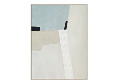 ציור 100*75 ס"מ גוון תכלת דגם מפל 2