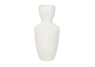 אגרטל דמוי אבן לבן 26 ס"מ דגם קורפו