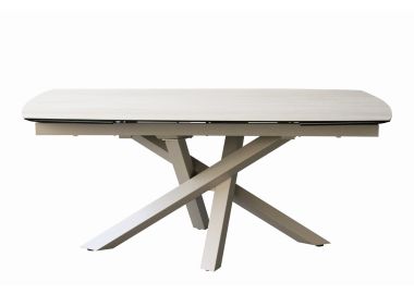 שולחן אוכל נפתח 180 ס"מ קרמיקה דמוי טרוורטין דגם מונרו