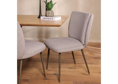 כסא אוכל בד בגוון אפור דגם הרמוניה