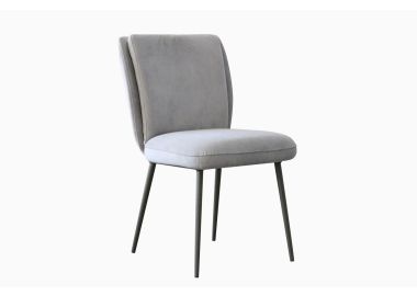 כסא אוכל בד בגוון אפור דגם הרמוניה