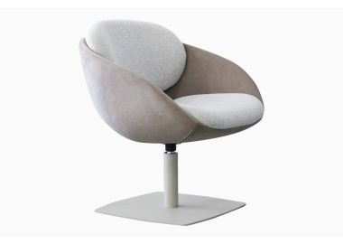 כורסא מסתובבת בד בגוון בז' דגם מרלו