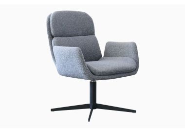 כורסא מסתובבת בד בגוון אפור דגם קלרה