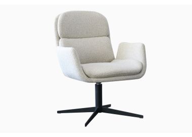 כורסא מסתובבת בד בגוון בז' דגם קלרה