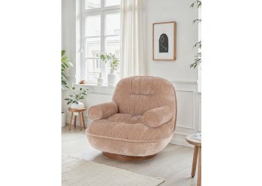 כורסא בד בגוון מוקה דגם לאפייט