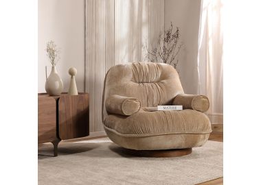 כורסא בד בגוון מוקה דגם לאפייט