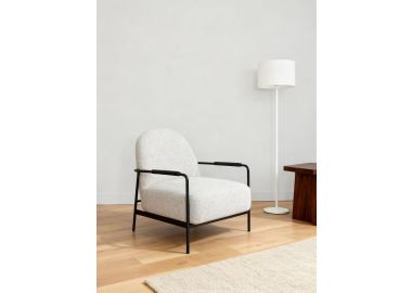 כורסא בד בגוון לבן דגם אסיקס