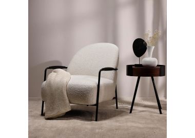 כורסא בד בגוון לבן דגם אסיקס