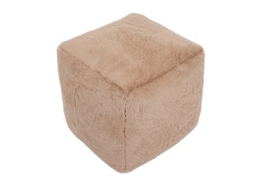 הדום דמוי פרווה 45*45 ס"מ גוון בז' דגם זיפ