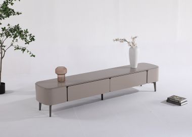 מזנון 220 ס"מ 2 מגירות MDF בגוון מוקה דגם ברודווי