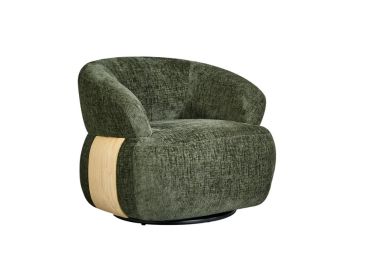כורסא מסתובבת בד בגוון ירוק דגם קיטו