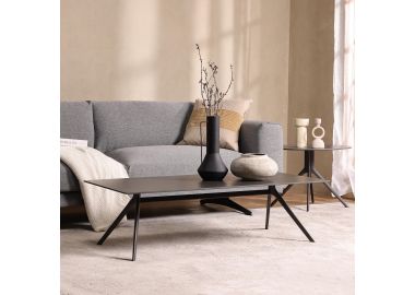 שולחן סלון 120 ס"מ קרמיקה בגוון אפור דגם מומה