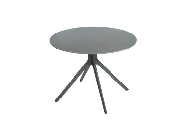 שולחן צד עגול 60 ס"מ קרמיקה בגוון אפור דגם מומה