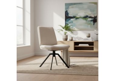 כסא פינת אוכל בד בגוון בז' דגם אנטוניו