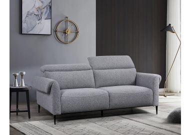 ספה תלת מושבית 240 ס"מ בד בגוון אפור דגם שרלוט