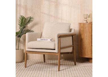 כורסא בד בגוון בז' דגם לימה