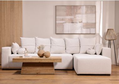 ספת רביצה פינתית ימין 200*300 ס"מ בד אבן דגם פיקולו