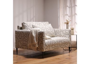 כורסא בד בגוון חום/בז' דגם נורי