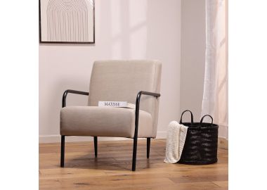 כורסא בד בגוון בז' דגם פרדי