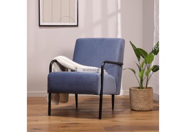 כורסא בד בגוון כחול דגם פרדי