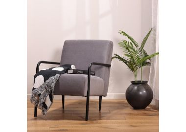 כורסא בד בגוון אפור דגם פרדי