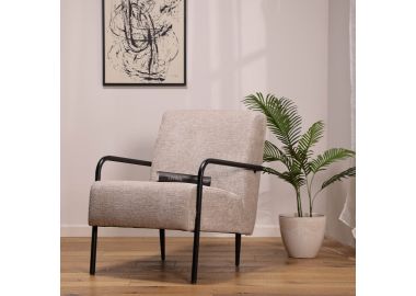 כורסא בד בגוון אבן דגם פרדי