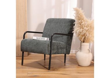 כורסא בד בגוון ירוק כהה דגם פרדי