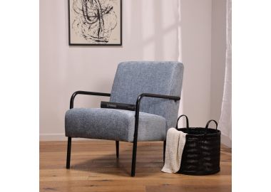 כורסא בד בגוון תכלת דגם פרדי