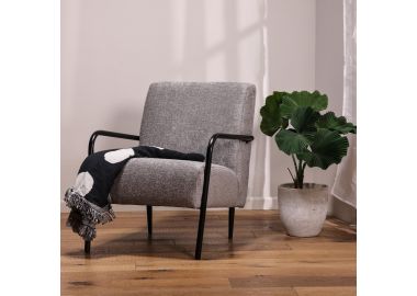 כורסא בד בגוון אפור בהיר דגם פרדי