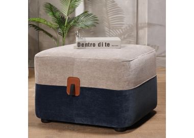 הדום בד 60*60 גוון אפור וכחול דגם הנרי